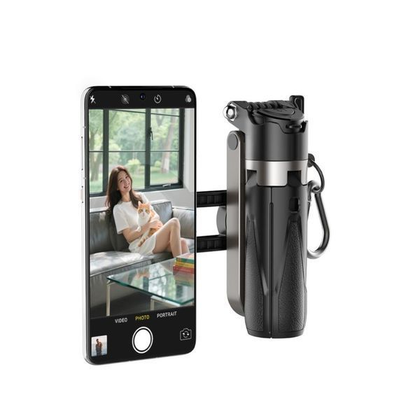 Монопод XO SS24 (LW) (with light) 4-in-1 Multi-function Magnetic Mini Selfie Stick Чорний 00000000647 фото