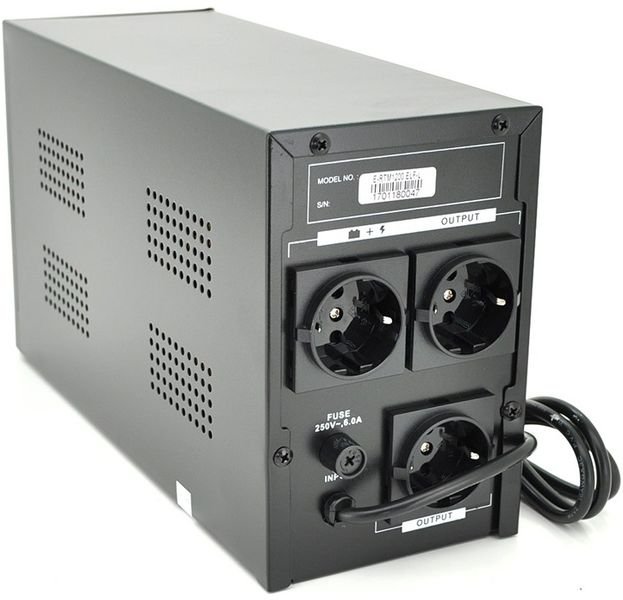 ДБЖ Ritar E-RTM1200 (720W) ELF-D, LCD, AVR, 3st, 3xSCHUKO socket, 2x12V7Ah, metal Case. Q2 (405*195*285) 10.2 кг (340*120*190) 00000009560 фото