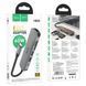 Type-C(PD) HUB HOCO HB28 Type-C multi-function converter (HDTV+USB3.0+USB2.0+SD+TF+PD) Metal Grey 00000001024 фото 1