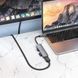 Type-C(PD) HUB HOCO HB28 Type-C multi-function converter (HDTV+USB3.0+USB2.0+SD+TF+PD) Metal Grey 00000001024 фото 6