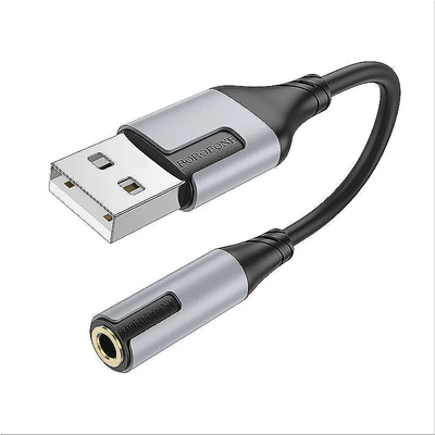 Адаптер BOROFONE BV19 Creator digital audio converter Type-C to 3.5mm чорний 00000001063 фото