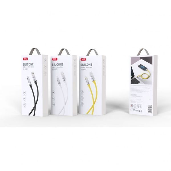 Кабель XO NB251 Android Liquid Silicone Rubber for Micro 6A/1m Білий 00000000960 фото