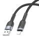 PD Кабель HOCO U117 Grand PD intelligent power-off charging data cable iP Black 00000001022 фото 1