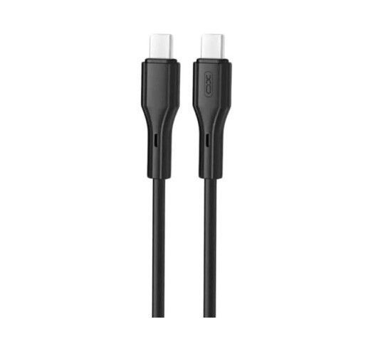 Кабель XO NB-Q231B Rock Series Type-c to Type-C 60W Data Cable Чорний 00000000354 фото