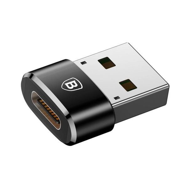 Перехідник Baseus USB Male To Type-C Female Adapter Converter Black CAAOTG-01 00000001059 фото