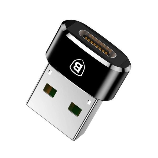 Перехідник Baseus USB Male To Type-C Female Adapter Converter Black CAAOTG-01 00000001059 фото
