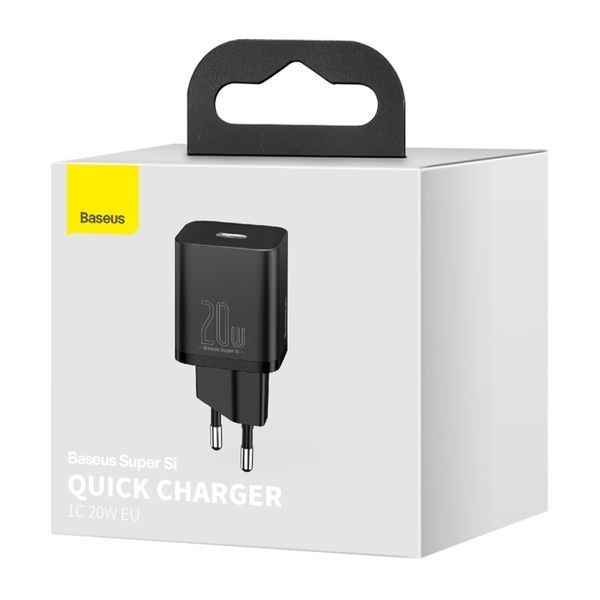 МЗП Baseus Super Si Quick Charger 1C 20W EU Black CCSUP-B01 00000000760 фото