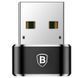 Перехідник Baseus USB Male To Type-C Female Adapter Converter Black CAAOTG-01 00000001059 фото 1
