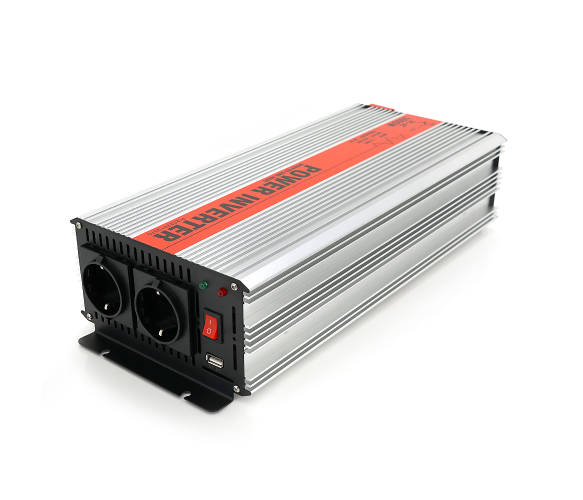 Інвертор напруги RITAR RSX-3000, 12V/220V, 3000W з апроксимувати синусоїдою, 2xShuko, 1xUSB, клемні дроти, BOX, Q4 00000009321 фото