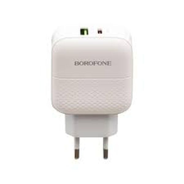 Мережевий зарядний пристрій Borofone BA46A Premium PD / 20W / QC3.0 White 00000001089 фото