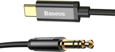 Аудіокабель Baseus Yiven M01 Type-C to AUX(3,5) 1,2m. Black CAM01-01 00000001018 фото