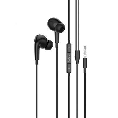 Навушники дротові HOCO M101 Pro Crystal sound wire-controlled earphones with mic. Чорні 00000000556 фото