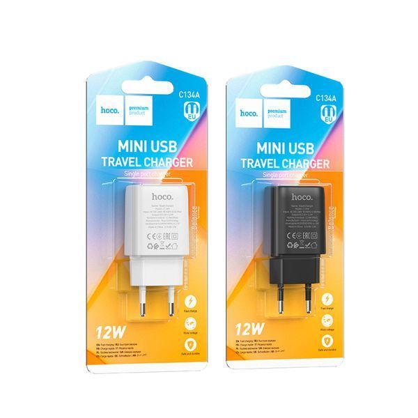 МЗП HOCO C134A Solid single port charger White 00000000814 фото