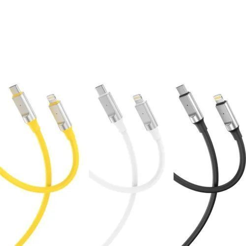 Кабель XO NB-Q252A PD 27W/1m Type-c to Lightning Fast Charging Жовтий 00000000351 фото