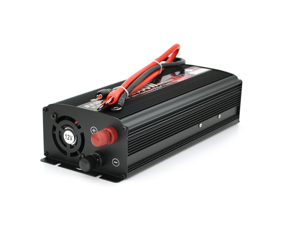 Інвертор напруги ST2500CP (DC:1250W), 12/220V з апроксимованою синусоїдою, 1 універсальна розетка, крокодили, BOX 00000009327 фото