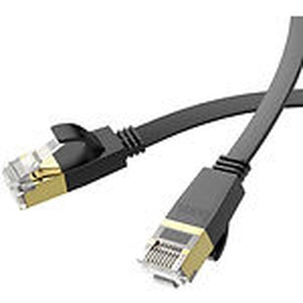 Інтернет кабель HOCO US07 General pure copper flat network cable 6Gbit/10m. Чорний 00000001021 фото