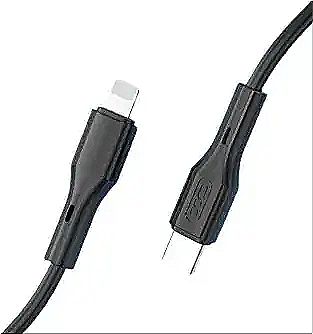 Кабель XO NB-Q231A PD 27W/1m Rock Series Type-c to Lightning Чорний 00000001020 фото