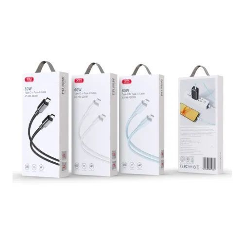 Кабель XO NB-Q250B PD 60W/1m Type-C to Type-C Fast Charging Синій 00000000353 фото