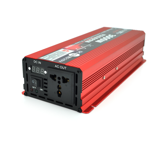 Інвертор напруги ST3000CP (DC:1500W), 12/220V з апроксимованою синусоїдою, 1 універсальна розетка, крокодили, BOX 00000009328 фото