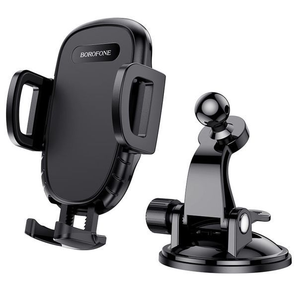 Автотримач BOROFONE BH37 Route push type suction cup чорний 00000000863 фото