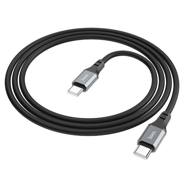 PD Кабель HOCO X86 Type-C to Type-C Spear 60W silicone charging data cable 1m Black 00000000973 фото