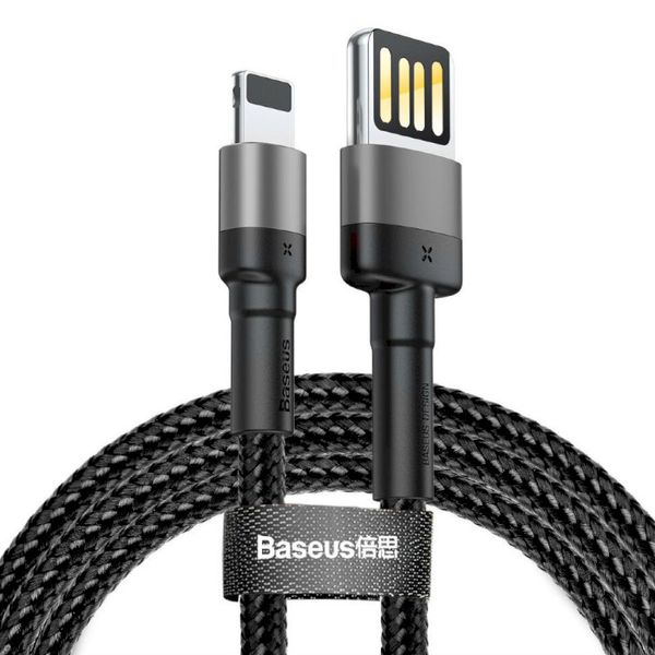 Кабель Baseus Cafule Cable USB for Lightning 1.5A 2.0m (CALKLF-HG1) Grey, Black 00000000083 фото