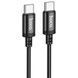 PD Кабель HOCO X86 Type-C to Type-C Spear 60W silicone charging data cable 1m Black 00000000973 фото 1
