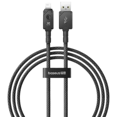 USB кабель Baseus CoolPlay Series Fast Charging Cable USB to iP 2.4A 2m Black CAKW000501 00000000971 фото