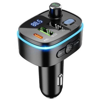 Автомобільний FM-модулятор Bluetooth (трансмітер) автомобільний зарядний пристрій MP3 Hoco E62 Fast PD20W+QC3.0 Black 00000000607 фото