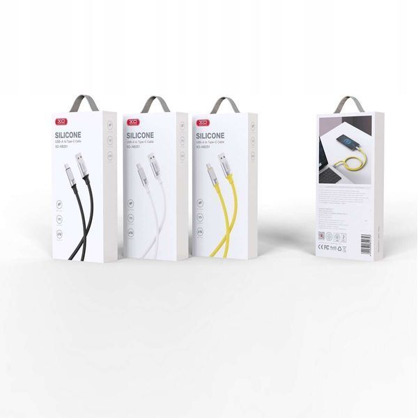 Кабель XO NB251 Liquid Silicone Rubber for Type-c 6A/1m Yellow 00000000917 фото