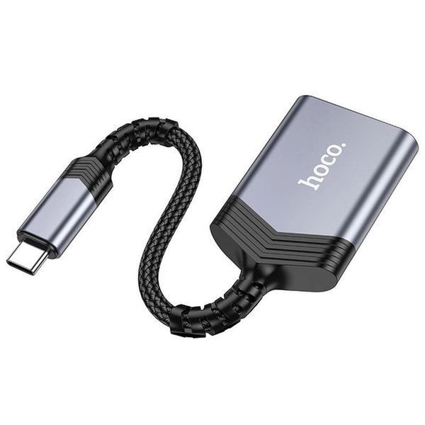 Картрідер HOCO UA25 2-in-1 card reader Type-C Metal gray 00000001016 фото