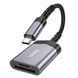 Картрідер HOCO UA25 2-in-1 card reader Type-C Metal gray 00000001016 фото 1