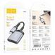 Картрідер HOCO UA25 2-in-1 card reader Type-C Metal gray 00000001016 фото 3