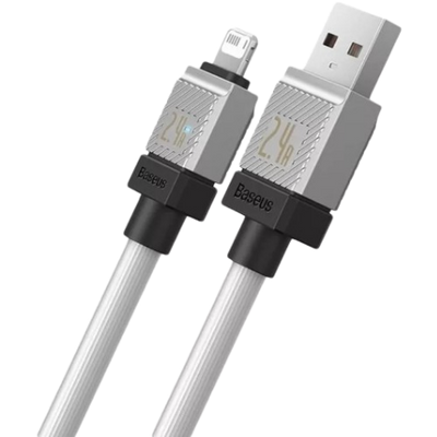 USB кабель Baseus CoolPlay Series Fast Charging Cable USB to iP 2.4A 2m White CAKW000502 00000000972 фото