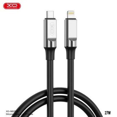 Кабель XO NB-Q252A PD 27W/1m Type-c to Lightning Fast Charging Чорний 00000000358 фото