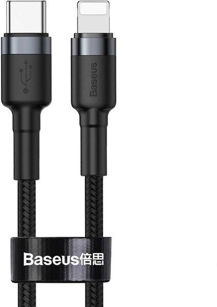 Кабель Baseus Cafule Type-C to Lightning PD 20W (CATLKLF-G1) Grey, Black 00000000118 фото