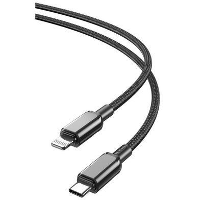 Кабель XO NB-Q250A PD 27W/1m Type-c to Lightning Fast Charging Black 00000000919 фото