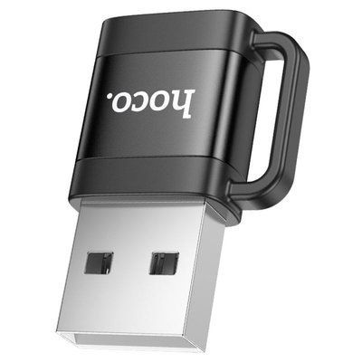 Перехідник HOCO UA31D USB male to Type-C female USB2.0 adapter Black 00000001023 фото