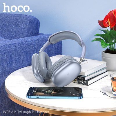 Навушники накладні HOCO W35 Air Triumph BT headset Blue 00000000455 фото