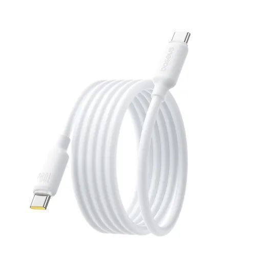 PD кабель Baseus Foamed Silicone Pro Magnetic Tipe-C to Type-C 100W 1m White E0426D01 00000000359 фото