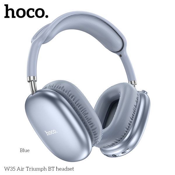 Навушники накладні HOCO W35 Air Triumph BT headset Blue 00000000455 фото