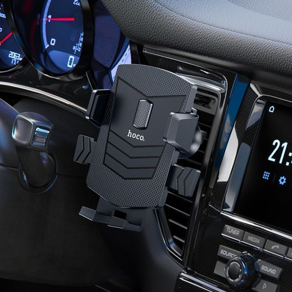 Автотримач Hoco CA86 Davy one-button air outlet car holder Чорний 00000000870 фото
