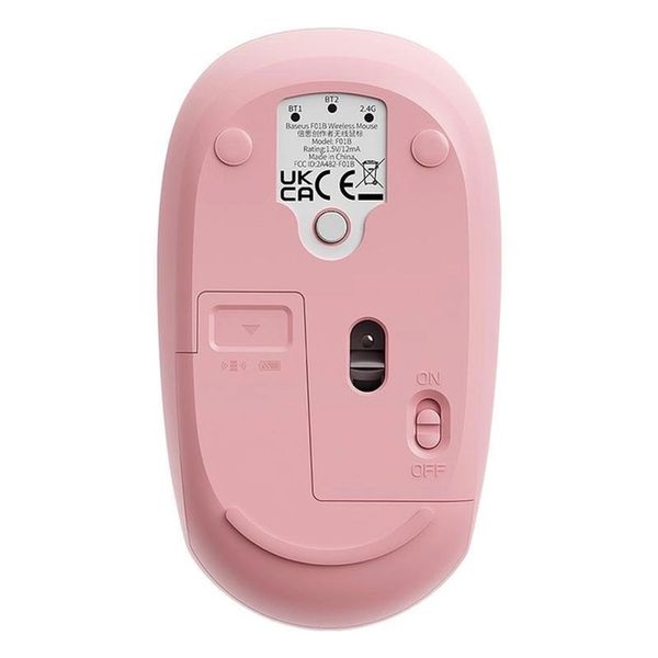 Комп'ютерна миша бездротова Baseus F01B Tri-Mode Wireless Mouse Baby Pink B01055503413-00 00000006701 фото