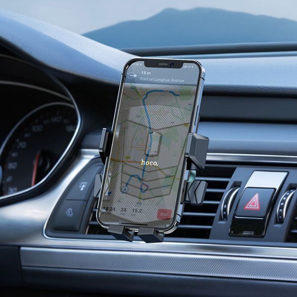 Автотримач Hoco CA86 Davy one-button air outlet car holder Чорний 00000000870 фото