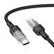 Кабель HOCO U129 Spirit transparent charging data cable iP 1,2m. Black 00000000974 фото 1
