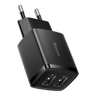МЗП Baseus Compact Charger 2U 10.5W EU Black CCXJ010201 00000000712 фото