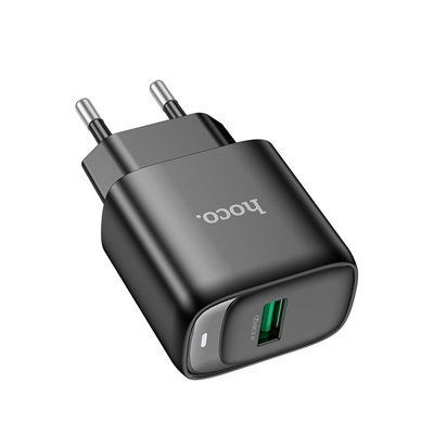 МЗП HOCO C140A Smart single port QC3.0 charger 18W (QC/FCP/AFC) Black 00000000821 фото