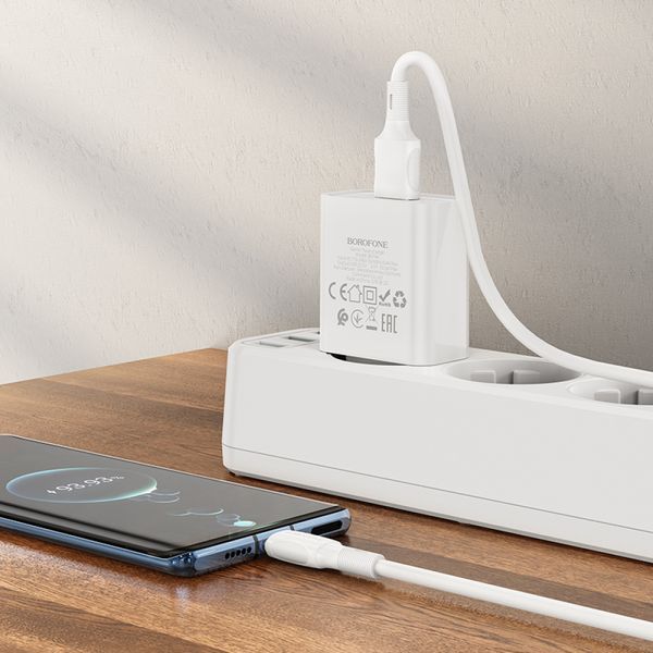МЗП BOROFONE BA74A Aspirer 1USB/2.1A білий 00000000769 фото