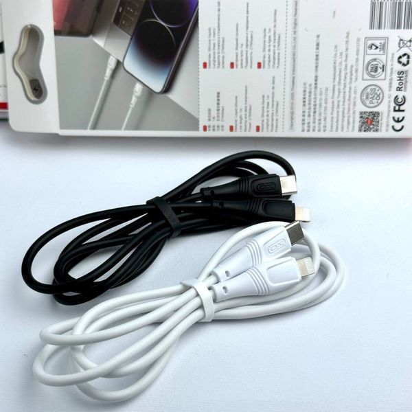 Кабель XO NB-Q239A PD 27W/1m Zeus Series Type-c to Lightning Black 00000000922 фото