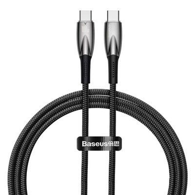 PD кабель Baseus Glimmer Series Fast Charging Data Cable Type-C to Type-C 100W 1m Black CADH000701 00000001027 фото